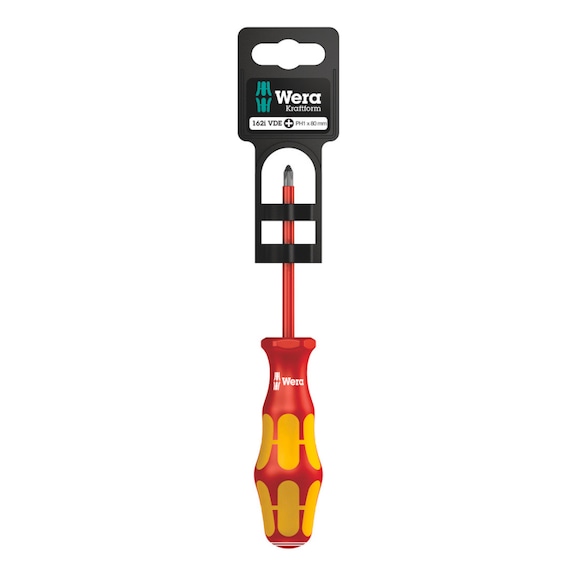 WERA VDE-insulated Phillips screwdriver 162 i SB PH 1x80 mm 05100011001 - Screwdriver 162 i PH SB