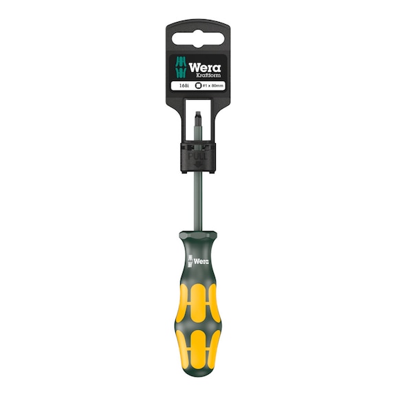 WERA VDE-insulated square-head screwdriver 168 i SB 1x 1x80 mm 05100024001 - Square socket screwdriver
