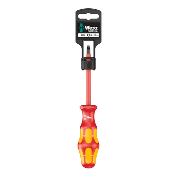 WERA VDE-insulated square-head screwdriver 168 i SB 1x 2x100 mm 05100025001 - Square socket screwdriver