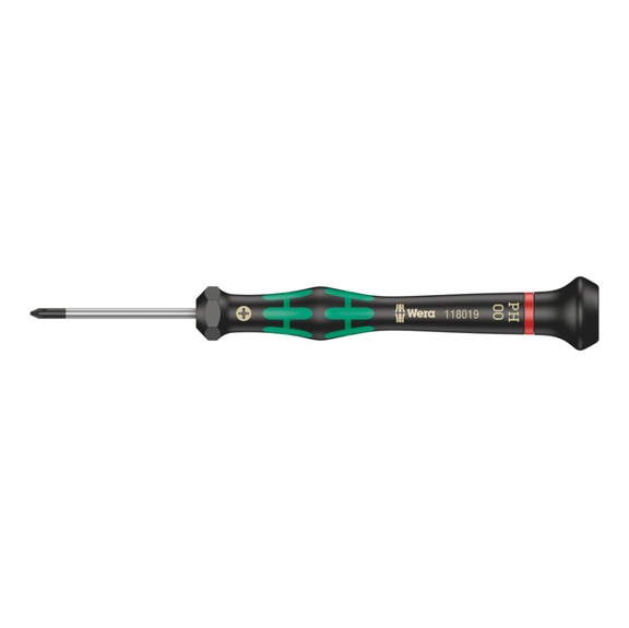 WERA Electronics Cross-recess screwdriver 2050 Micro PH 00x40 mm 05118019001 - Screwdriver 2050 PH