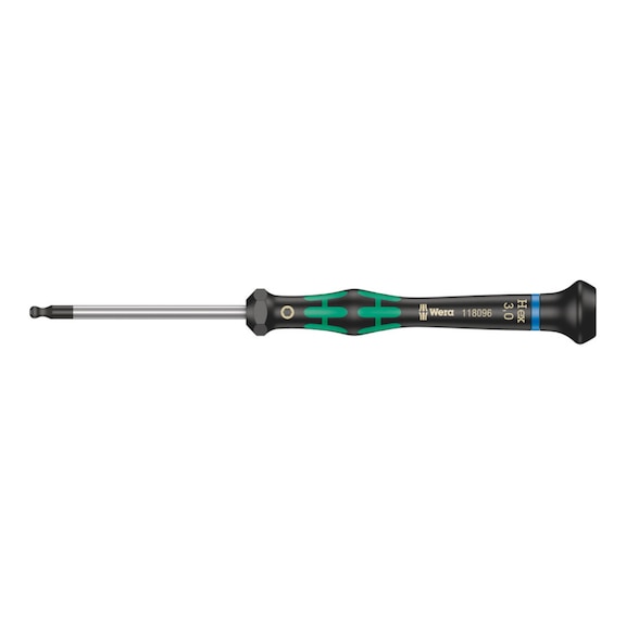 WERA Electronics Hexagonal screwdriver 2052 Micro 3.0x60 mm 05118096001 - Hexagon socket screwdriver
