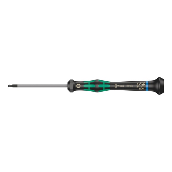 WERA Electronics Hexagonal Screwdriver 2052 Micro 7/64x60 mm 05118106001 - Hexagon socket screwdriver