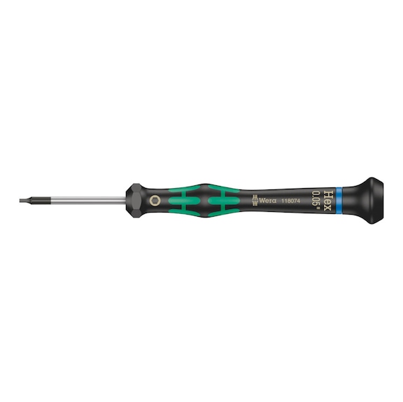 WERA Electronics Hexagonal screwdriver 2054 Micro 3.0x60 mm 05118072001 - Hexagon socket screwdriver