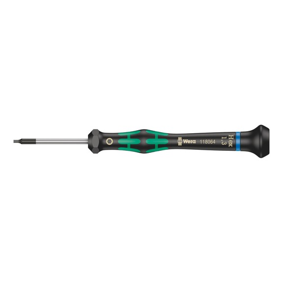 WERA Electronics Hexagonal screwdriver 2054 Micro 1.3x40 mm 05118064001 - Hexagon socket screwdriver