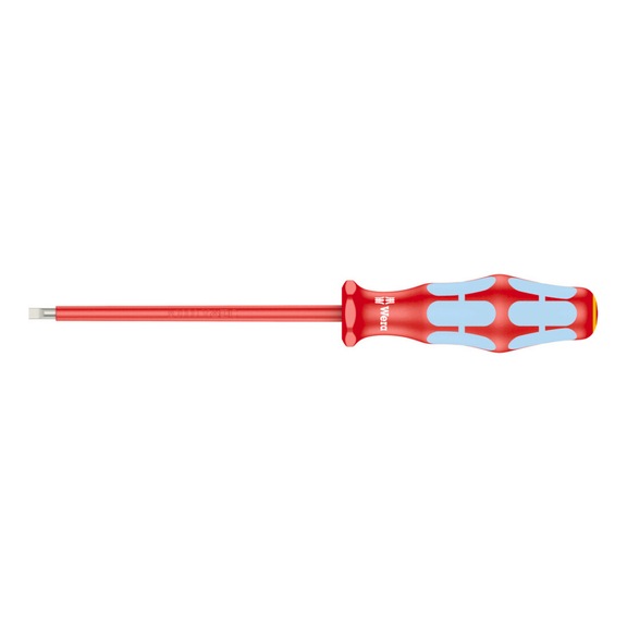 WERA VDE-insulated slotted screwdriver 3160 i 0.6x3.5x100 mm 05022730001 - VDE Insulated slotted screwdriver stainless 3160 i