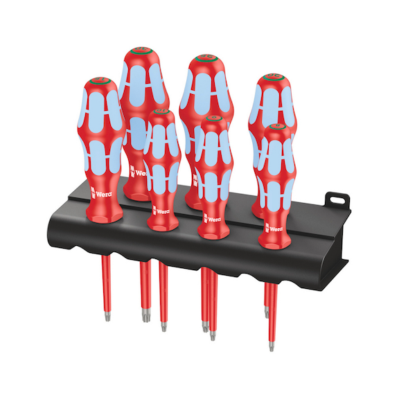 WERA VDE-insulated screwdriver set 3167 i/7 stainless steel in rack 05022767001 - Screwdriver set