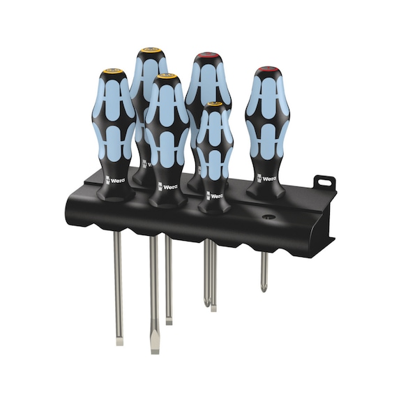 WERA Screwdriver set 3334/6 Stainless steel in rack 6-piece 05032060001 - Screwdriver set