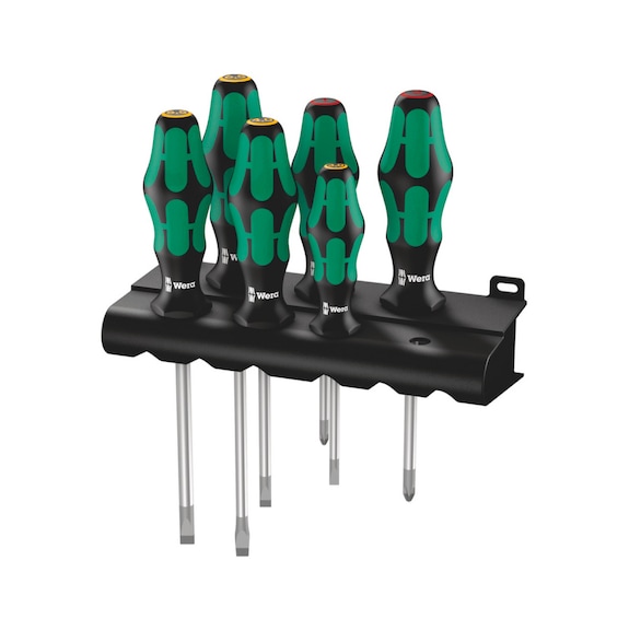 WERA Rack screwdriver set K Plus Lasertip 334/6 in rack 6-piece 05105650001 - Screwdriver set