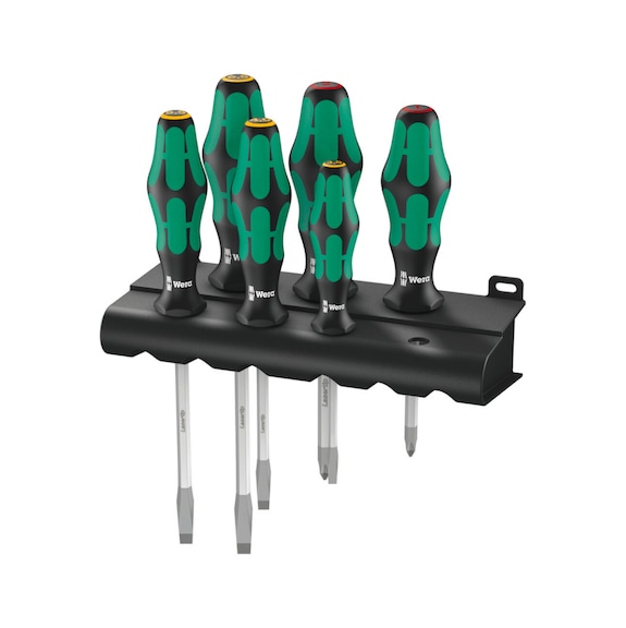 WERA Screwdriver set 334 SK/6 in rack 6-piece 05007680001 - Screwdriver set