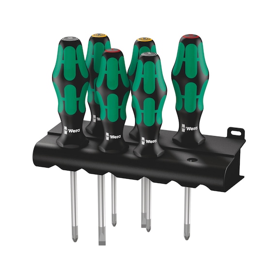 WERA Schraubendrehersatz K Plus Lasertip im Rack 335/350/355/6 05105622001 - Schraubendreher Satz