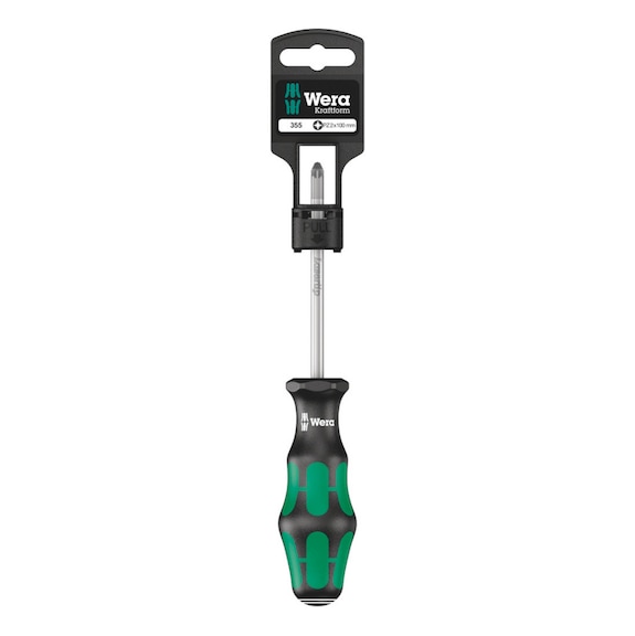 WERA Cross-recess screwdriver 355 SB 2x100 mm 05100057001 - Screwdriver 355 PZ SB