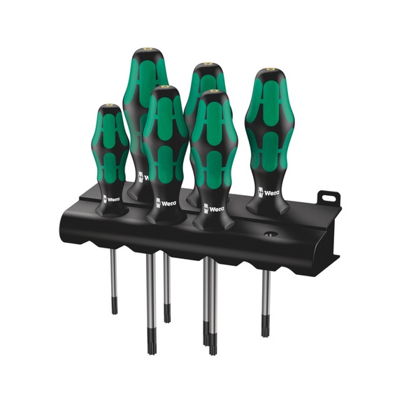 WERA Schraubendrehersatz 367/6 TX HF im Rack 6‑teilig 05028059001 - Schraubendreher Satz