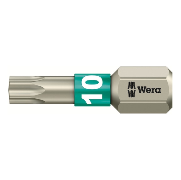WERA Bit 3867/1 TS TX Torsion Stainless steel TX 10x25 mm 05071032001 - Bits for TX Screws Edelstahl 3867/1 TS