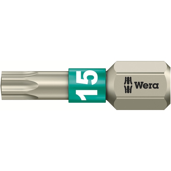 WERA Bit 3867/1 TS TX Torsion Stainless steel TX 15x25 mm 05071033001 - Bits for TX Screws Edelstahl 3867/1 TS