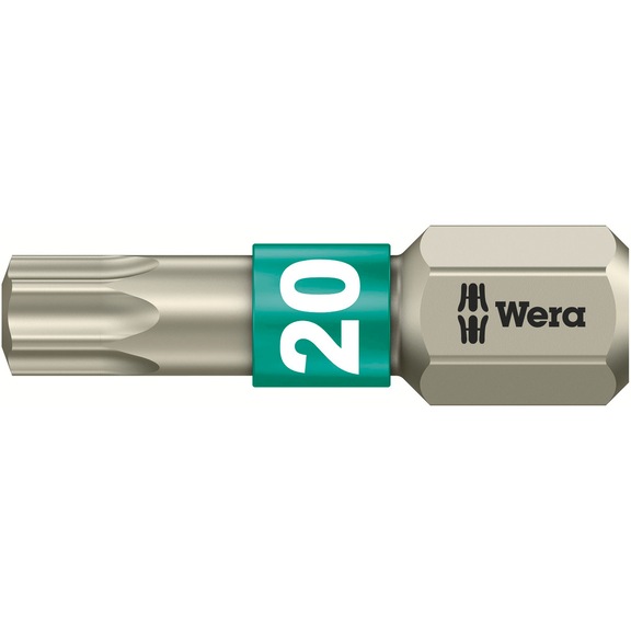 WERA Bit 3867/1 TS TX Torsion Stainless steel TX 20x25 mm 05071034001 - Bits for TX Screws Edelstahl 3867/1 TS