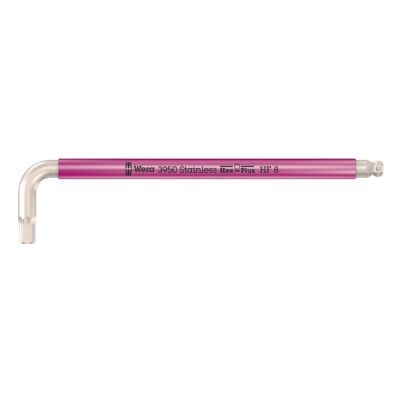 WERA Hex key 3950 SPKL HF Stainless steel Multicolour 8x195 mm 05022697001 - Hexagon socket screwdriver