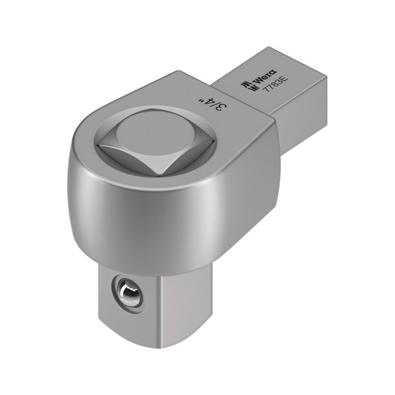 WERA Socket tool 7783 E with through square 3/4 in x70 mm 05078710001 - Freewheel ratchet