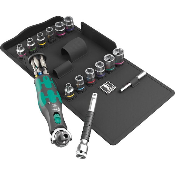 WERA Compact Cyclops Ratchet 8009 Cyclops Pocket Set 4 05004285001 - Tool assortment
