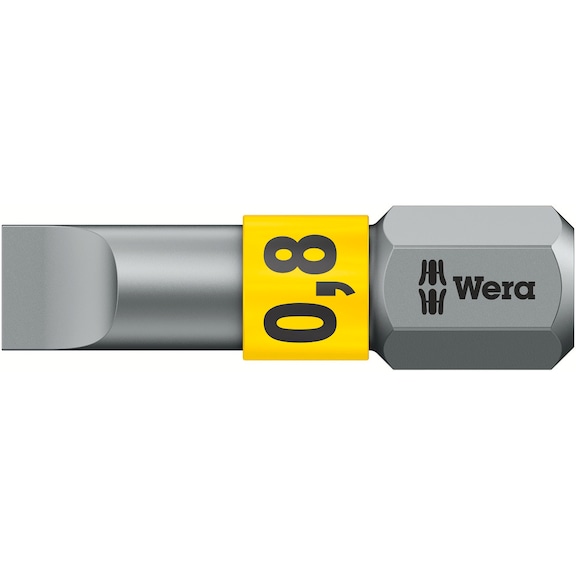 WERA Slotted Bit BiTorsion 800/1 BTZ 0.8x5.5x25 mm 05056064001 - Bits for Slotted Screws 800/1 BTZ