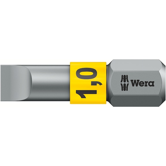 WERA Slotted Bit BiTorsion 800/1 BTZ 1.0x5.5x25 mm 05056066001 - Bits for Slotted Screws 800/1 BTZ