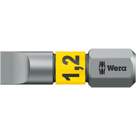 WERA Slotted Bit BiTorsion 800/1 BTZ 1.2x6.5x25 mm 05056068001 - Bits for Slotted Screws 800/1 BTZ