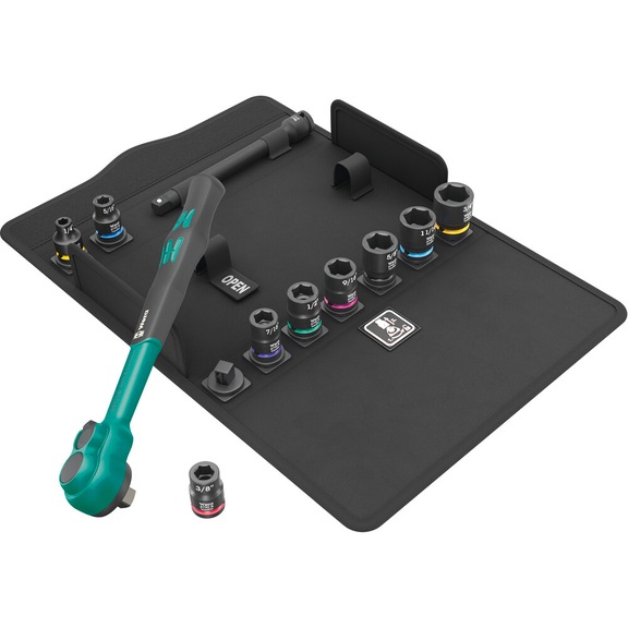 WERA Zyklop Comfort Knarrensatz 8100 SB 13 Umschalthebel zöllig 05005531001 - Steckschlüssel (Satz)