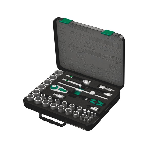 WERA Zyklop speed ratchet set 1/2 in drive 8100 SC 4 inch 05003647001 - Socket wrench (set)