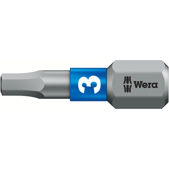WERA Innensechskant Bit BiTorsion 840/1 BTZ Hex-Plus 3x25 mm 05056683001 - Bits für Innensechskantschrauben 840/1 BTZ