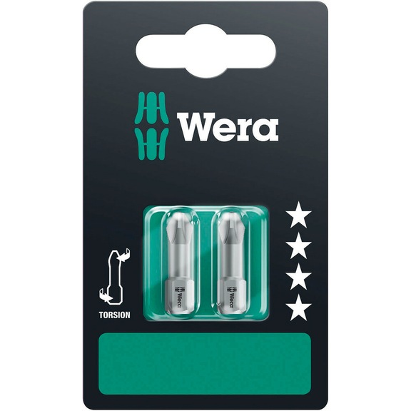 WERA PH-Bits 851/1 TZ SB Torsion PH 2x25 mm 2-piece 05073324001 - Bits for Phillips Screws 851/1 TZ SB