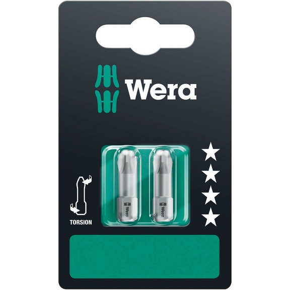WERA PH-Bits 851/1 TZ SB Torsion PH 3x25 mm 2-piece 05073325001 - Bits for Phillips Screws 851/1 TZ SB