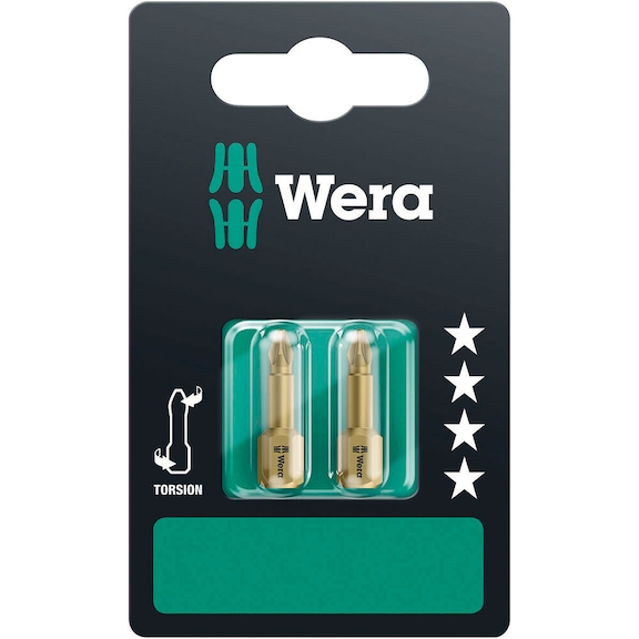 WERA PZ bits Torsion 855/1 TH SB PZ 1x25 mm 05073370001 - Bit for Pozidriv Screws 855/1 TH SB