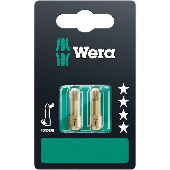 WERA PZ bits Torsion 855/1 TH SB PZ 2x25 mm 05073371001 - Bit for Pozidriv Screws 855/1 TH SB