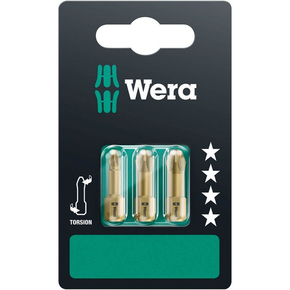 WERA PZ bits Torsion 855/1 TH SB 05073373001 3-piece - Bit for Pozidriv Screws 855/1 TH SB