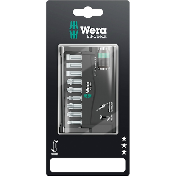 WERA bits assortment Bit-Check 10 Universal 3 SB 05073410001 - Bit set