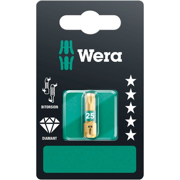 WERA Bit BiTorsion 867/1 BDC SB TX 25x25 mm 05134377001 - Bits for TX Screws 867/1 BDC SB