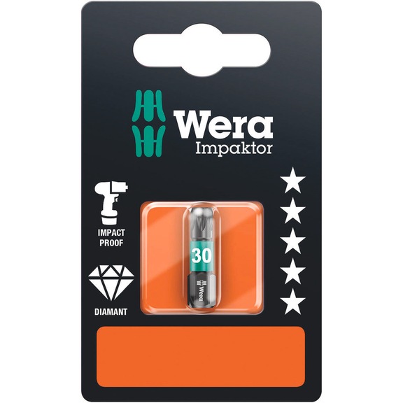 WERA Bit Impactor 867/1 IMP DC SB TX 30x25 mm 05073926001 - Bits for TX Screws 867/1 IMP DC SB