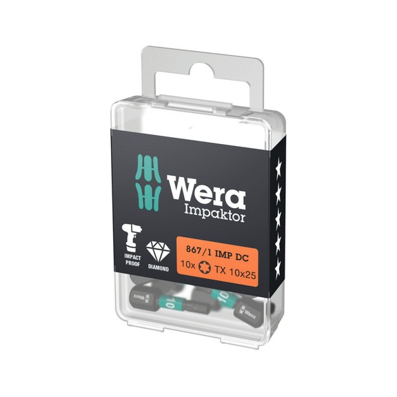 WERA Bit Impactor 867/1 IMP DC TX DIY TX 10x25 mm 05057628001 - Bit set