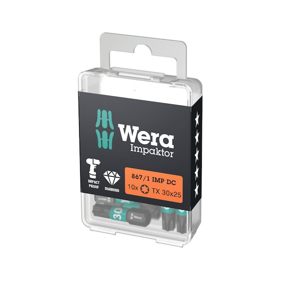 WERA Bit Impactor 867/1 IMP DC TX DIY TX 30x25 mm 05057626001 - Bit set