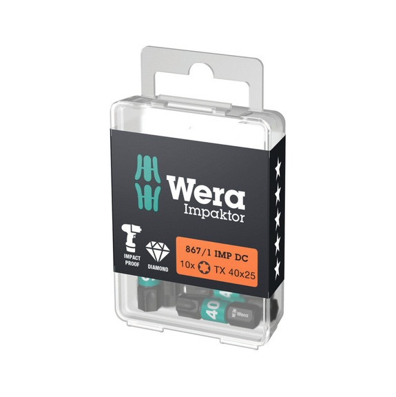 WERA Bit Impactor 867/1 IMP DC TX DIY TX 40x25 mm 05057627001 - Bit set