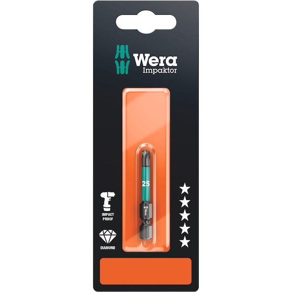 WERA Bit Impactor 867/4 IMP DC SB TX 25x50 mm 05073965001 - Bits for TX Screws 867/4 IMP DC SB