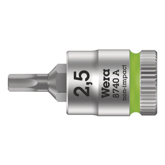 WERA Zyklop bit socket with 1/4 in drive 8740 A 2.5x28 mm 05003331001 - Socket 1/4" 8740 A