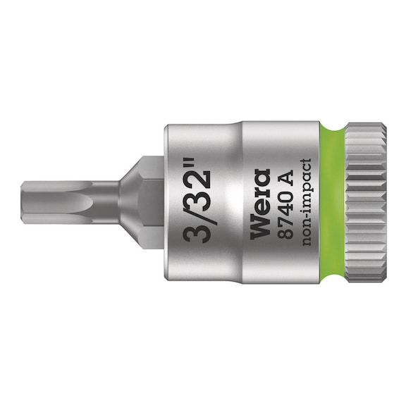 WERA Zyklop Bitnuss mit 1/4 in -Antrieb 8740 A 3/32 in x28 mm 05003381001 - Steckschlüsseleinsatz 1/4" 8740 A