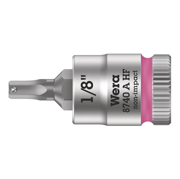 WERA Zyklop bit socket with 1/4 in drive 8740 A HF 1/8 in x 28 mm 05003383001 - Socket 1/4" 8740 A HF