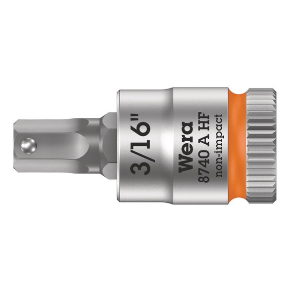 WERA Zyklop bit socket with 1/4 in drive 8740 A HF 3/16 inx28 mm 05003386001 - Socket 1/4" 8740 A HF