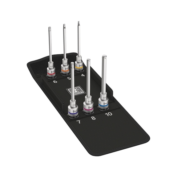 WERA Zyklop Bit Socket Set Hexagon Socket 8740 C HF 2 6-piece 05004210001 - Socket wrench (set)