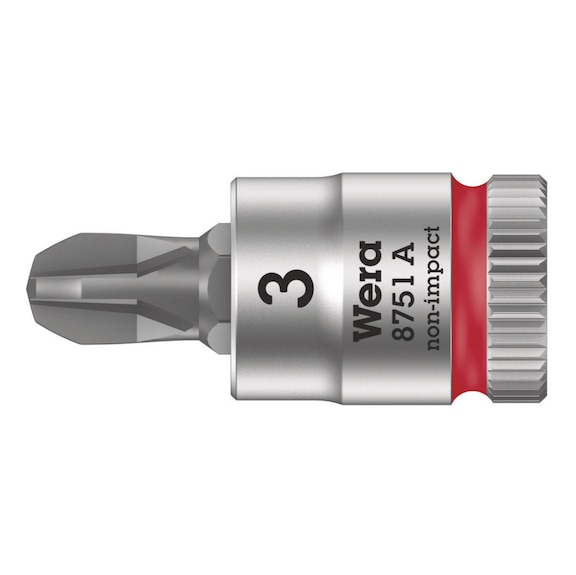 WERA Zyklop bit socket with 1/4 in drive 8751 A PH 3x28 mm 05003352001 - Phillips head screw insert (socket wrench)