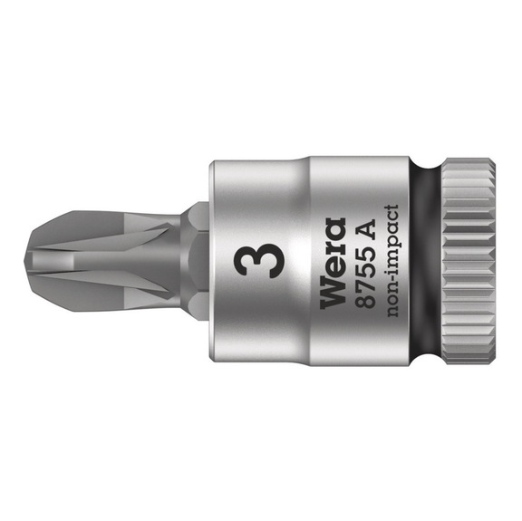 WERA Zyklop bit socket with 1/4 in drive 8755 A PZ 3x28 mm 05003355001 - Phillips head screw insert (socket wrench)