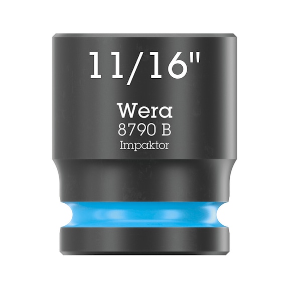 WERA Socket 8790 B Impactor 11/16 in x30 mm 05005521001 - Socket 3/8" 8790 B Impaktor