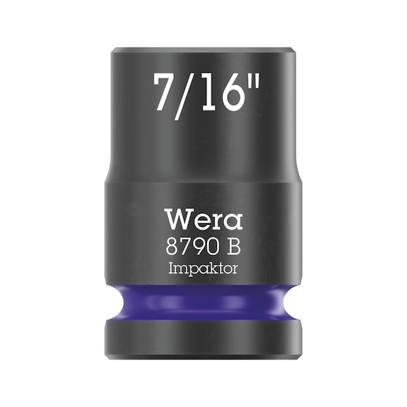 WERA Socket 8790 B Impactor 7/16 in x30 mm 05005517001 - Socket 3/8" 8790 B Impaktor