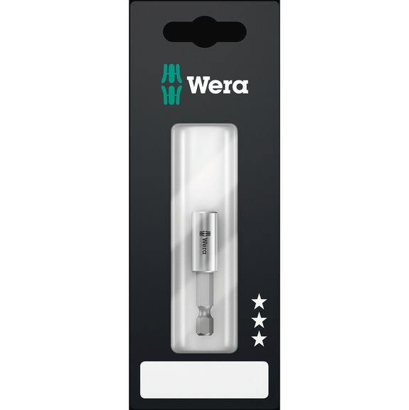 WERA Universal holder with magnet 899/4/1 SB SiS 1x1/4 in x50 05347100001 - Universal Bit Holders with Stainless Steel Sleeve